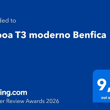 Apartman T3 Moderno Benfica Lisboa